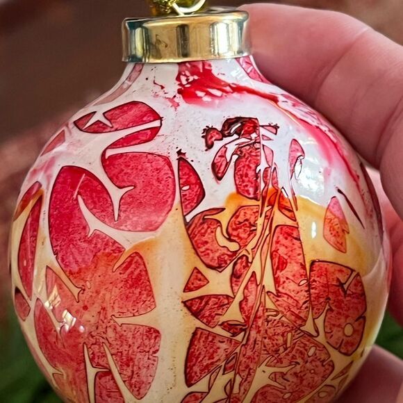 HANDCRAFTED Hand-Painted Porcelain Ornament (Set of 3) - Picture 3 of 6